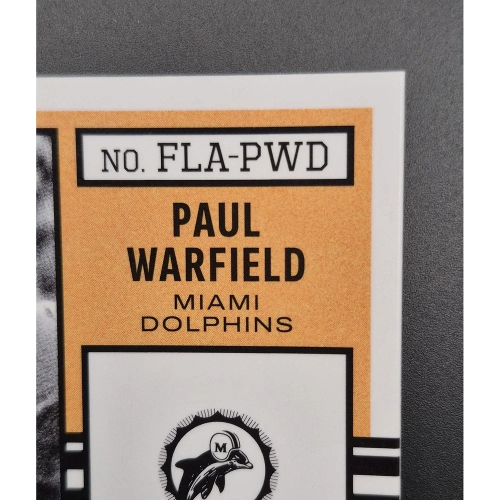 2025 Panini Prizm Paul‎ Warfield #FLA-PWD Flashback Auto Green Scope Prizm /75